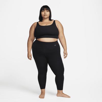 Nike Zenvy Rib lange sport-bh met lichte ondersteuning zonder vulling (Plus Size)