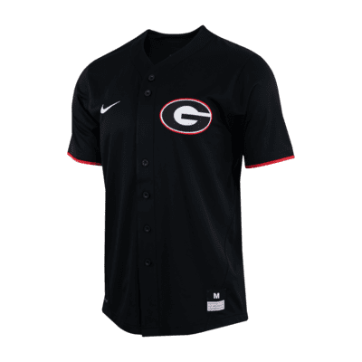 Jersey de béisbol con botones Nike College para hombre Georgia