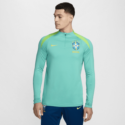 Playera de entrenamiento de fútbol Nike Dri-FIT para hombre Brasil Strike