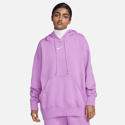 Nike mini Swoosh oversized Purple hoodie