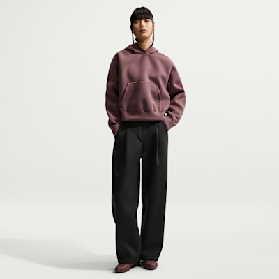 Hoodie pullover de lã cardada folgado Nike Sportswear para mulher