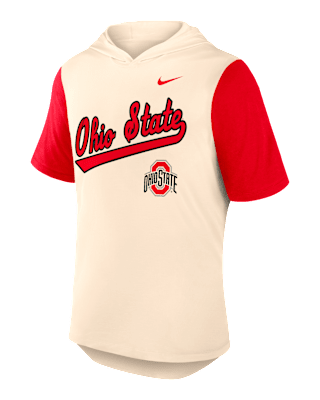 Мужская футболка Ohio State Buckeyes Baseball Script Nike Dri-FIT College Hooded