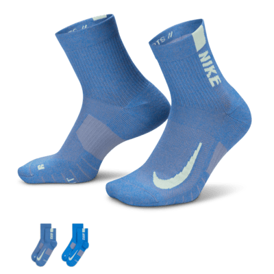 Nike Multiplier Running Ankle Socks (2 Pairs)