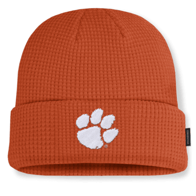 Gorro con dobladillo universitario Nike para hombre Clemson Tigers Sideline Terra