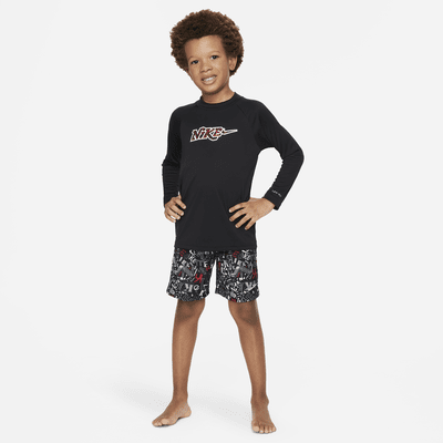 Playera de manga larga Hydroguard para niño talla pequeña Nike Swim