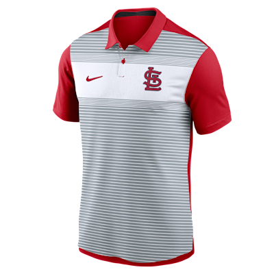 St. Louis Cardinals Striped Vapor Polo Men's Nike Dri-FIT MLB Polo