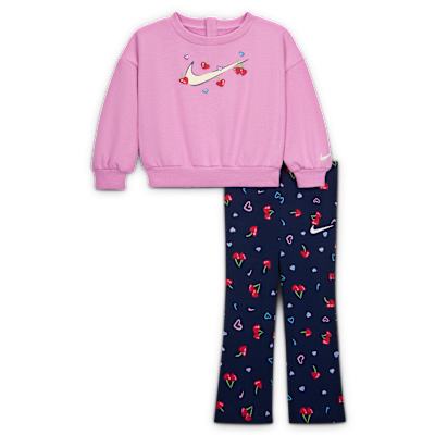 Nike Cherry Baby (12-24M) Crew and Leggings Set