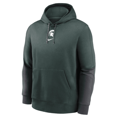 Michigan State Spartans Sideline Team Issue Club Men's Nike College Pullover Hoodie