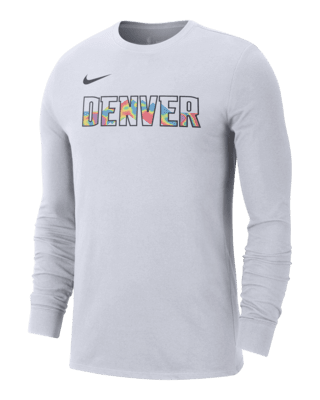 Мужская футболка Denver Nuggets Essential City Edition Nike NBA Long-Sleeve