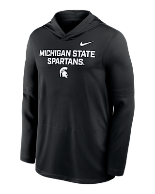 Мужские  Michigan State Sideline Nike Dri-FIT College Long-Sleeve Hooded Top