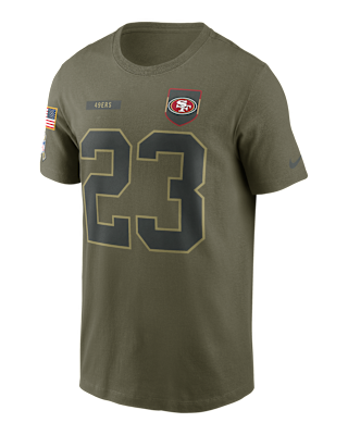 Мужская футболка Christian McCaffrey San Francisco 49ers Salute To Service Men’s Nike NFL