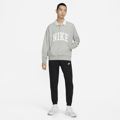 เสื้อโปโลฟลีซแขนยาวผู้ชาย Nike Club Fleece