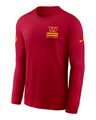 Мужская футболка Washington Commanders Sideline Team Issue Nike Dri-FIT NFL Long-Sleeve