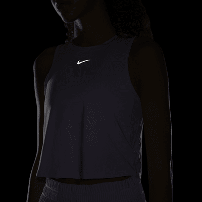 Camiseta de tirantes Dri-FIT cropped para mujer Nike One Classic