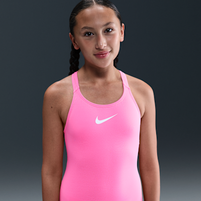 Traje de baño de una sola pieza con espalda deportiva para niña talla grande Nike Essential