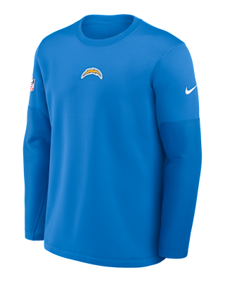 Мужская футболка Los Angeles Chargers Scripted To Win Sideline Coach Nike Therma-FIT NFL Long-Sleeve
