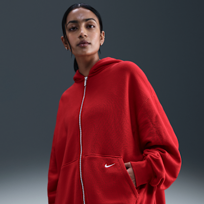 Felpa con cappuccio e zip a tutta lunghezza in fleece Nike Sportswear - Donna