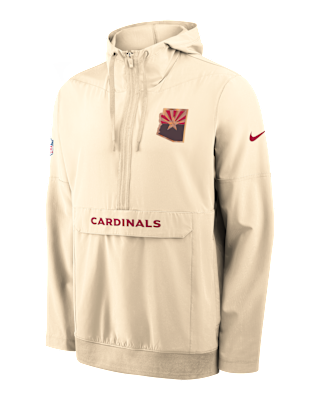 Мужская куртка Arizona Cardinals Rivalries Collection Sideline Anorak Nike NFL 1/2-Zip Hooded