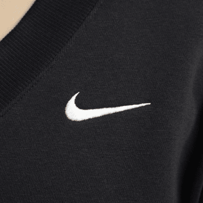 Nike Sportswear Phoenix Fleece Women's Cropped V-Neck Top. Nike PH