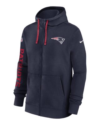 Мужское худи New England Patriots Sideline Team Issue Club Nike Full Zip Hoodie