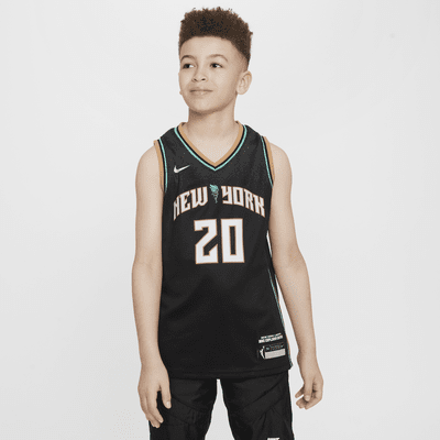 Jersey de la WNBA de alero polivalente Nike Dri-FIT para niño talla grande Sabrina Ionescu New York Liberty 2024 Explorer Edition