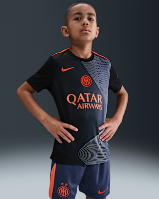 Детские  Inter Milan Academy Pro Third Big Kids' Nike Dri-FIT Total 90 Soccer Pre-Match Top