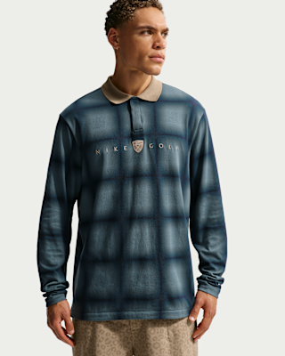 Мужские  Nike Fairway Fresh Dri-FIT Long-Sleeve Loose-Fit Golf Polo