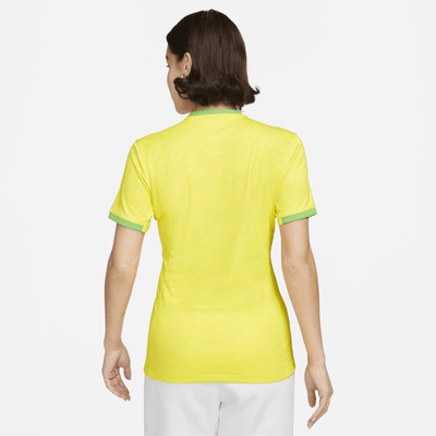 Jersey de fútbol Nike Dri-FIT de Brasil local 2023 Stadium para mujer