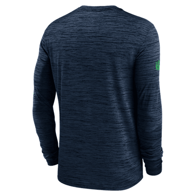 Seattle Seahawks Sideline Team Issue Velocity Men's Nike Dri-FIT NFL Long-Sleeve T-Shirt