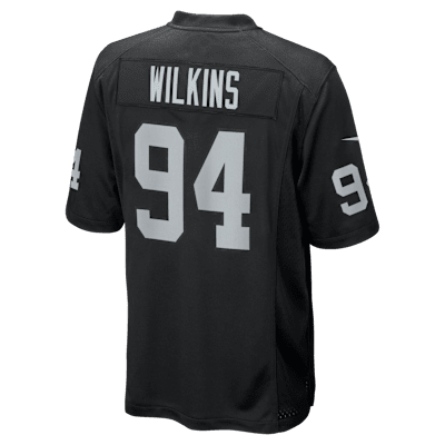 Jersey Nike de la NFL Game para hombre Christian Wilkins Las Vegas Raiders