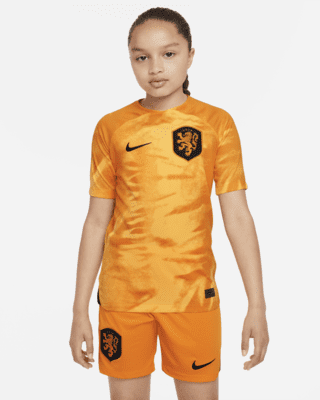 Youth Nike Orange Netherlands Women's National Team 2022/23 Home Replica Blank  Jersey