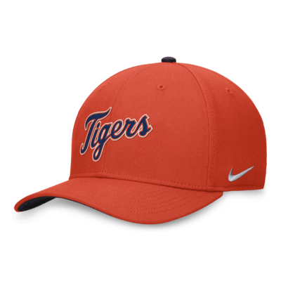 Men's Detroit Tigers Nike Orange/Navy True Vapor Swoosh Performance Flex Hat
