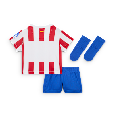 Atlético Madrid 2025/26 Stadium Home Baby/Toddler Nike Soccer Replica 3-Piece Kit