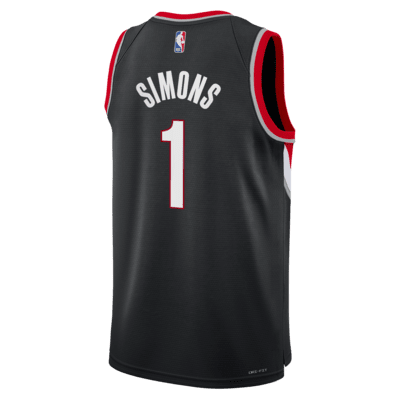 Anfernee Simmons Portland Trailblazers 2024/25 Icon Edition Big Kids' Nike NBA Swingman Jersey