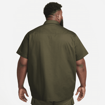 Nike Life Men's Woven Military Short-Sleeve Button-Down Shirt. Nike.com