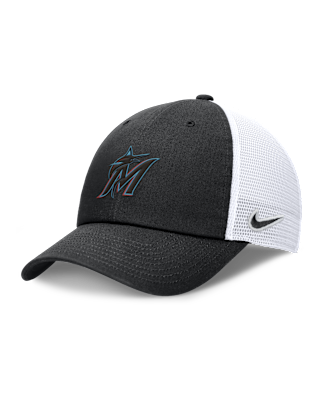 Мужские  Miami Marlins Evergreen Club Nike MLB Trucker Adjustable Hat