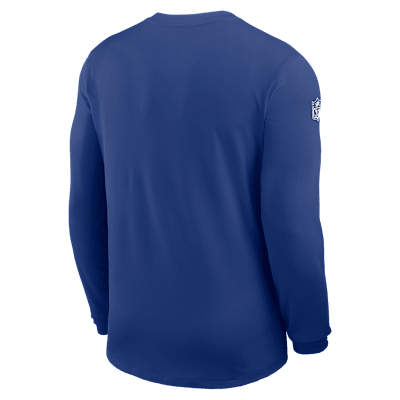 Playera de manga larga Nike Dri-FIT de la NFL para hombre New York Giants Sideline Coach