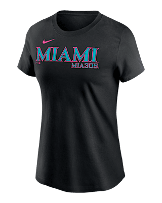 Женская футболка Miami Marlins City Connect Wordmark Nike MLB
