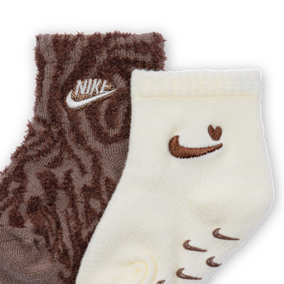 Calcetines de tela de canalé adherentes para bebé e infantil (3 pares) Nike Wild Warmth