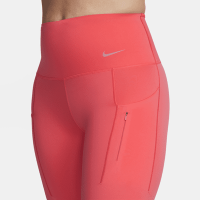 Leggings cropped de tiro alto y sujeción firme con bolsillos para mujer Nike Go