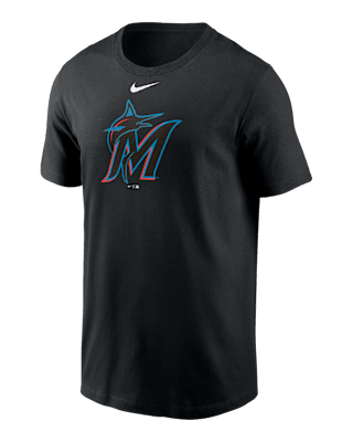 Мужская футболка Miami Marlins Fuse Large Logo Nike MLB