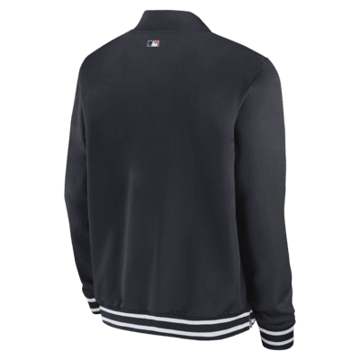 Chamarra bomber Nike de la MLB de cierre completo para hombre Detroit Tigers Authentic Collection