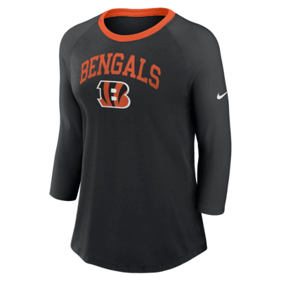 Cincinnati Bengals Women's Nike NFL 3/4-Sleeve T-Shirt