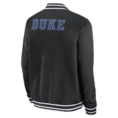 Chamarra bomber universitaria Nike con cierre completo para hombre Duke Blue Devils Sideline