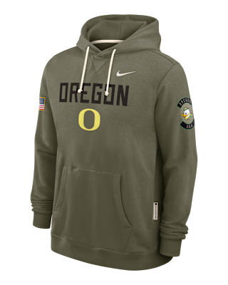Мужское худи Oregon 2025 Military Appreciation Nike Dri-FIT College Pullover Hoodie