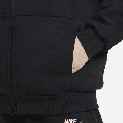 Sudadera con gorro oversized de cierre completo para niños talla grande Nike Sportswear Club Fleece