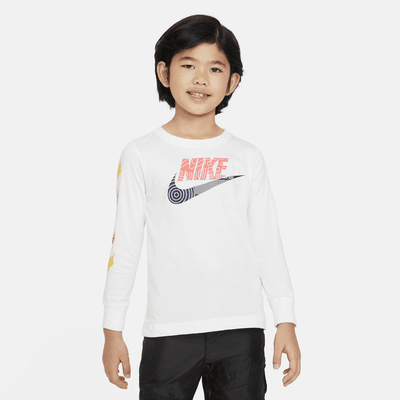 T-Shirt. Nike Tee Sleeve JP Kids Tread Hazard Little Nike Futura Long