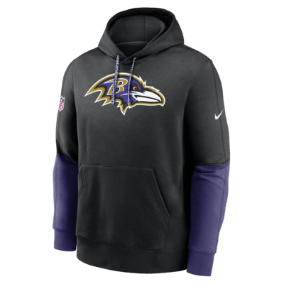 Baltimore Ravens Sideline Team Issue Club Men's Nike NFL Pullover Hoodie