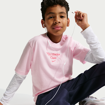 Playera para niños talla grande Nike Cheer