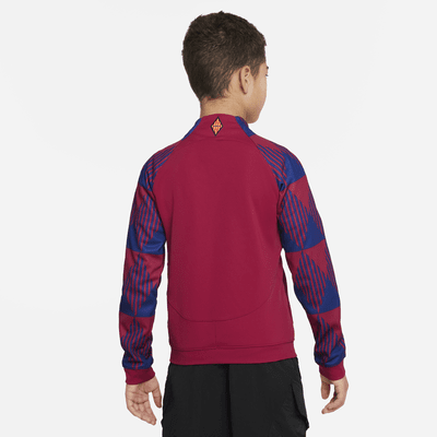 FC Barcelona Academy Pro Big Kids' Knit Soccer Jacket. Nike.com